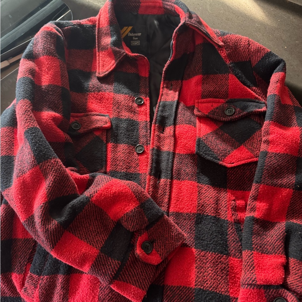 Vintage sears wool Buffalo Plaid Jacket
